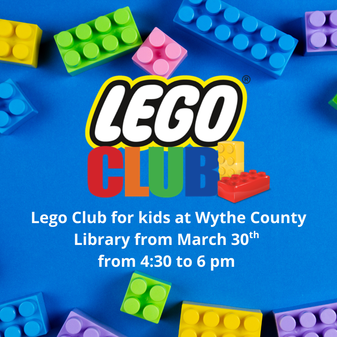 Legos on a blue background