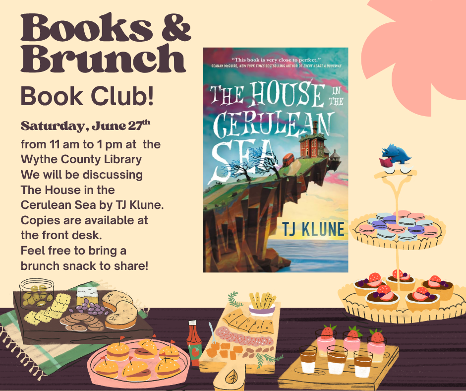 Food displayed on a table alongside the House in the Cerulean Sea Book Cover