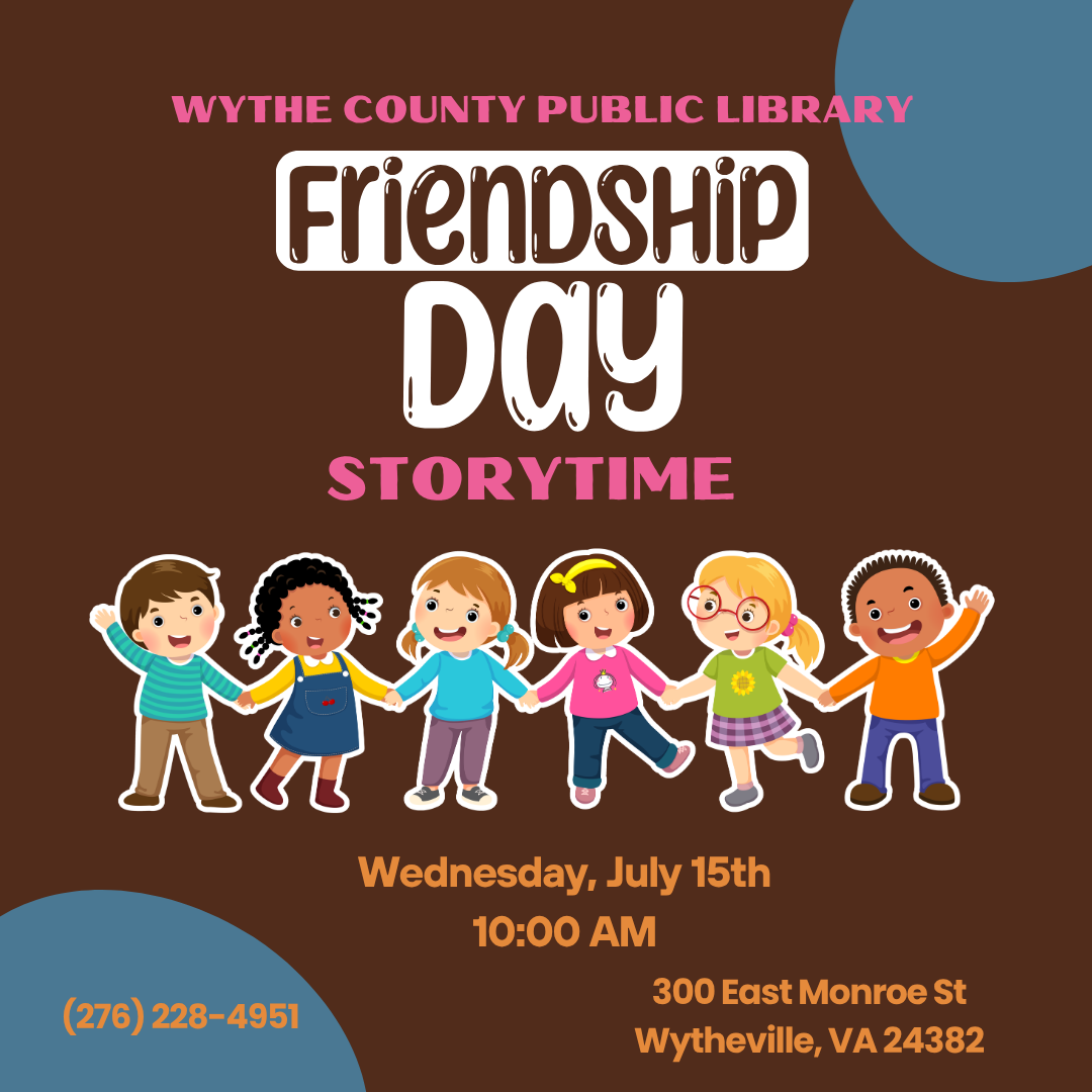 brown background with kids holding hands for friendship day