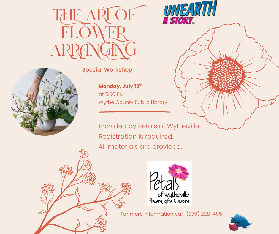 light pink background with flowers and photo of flowers