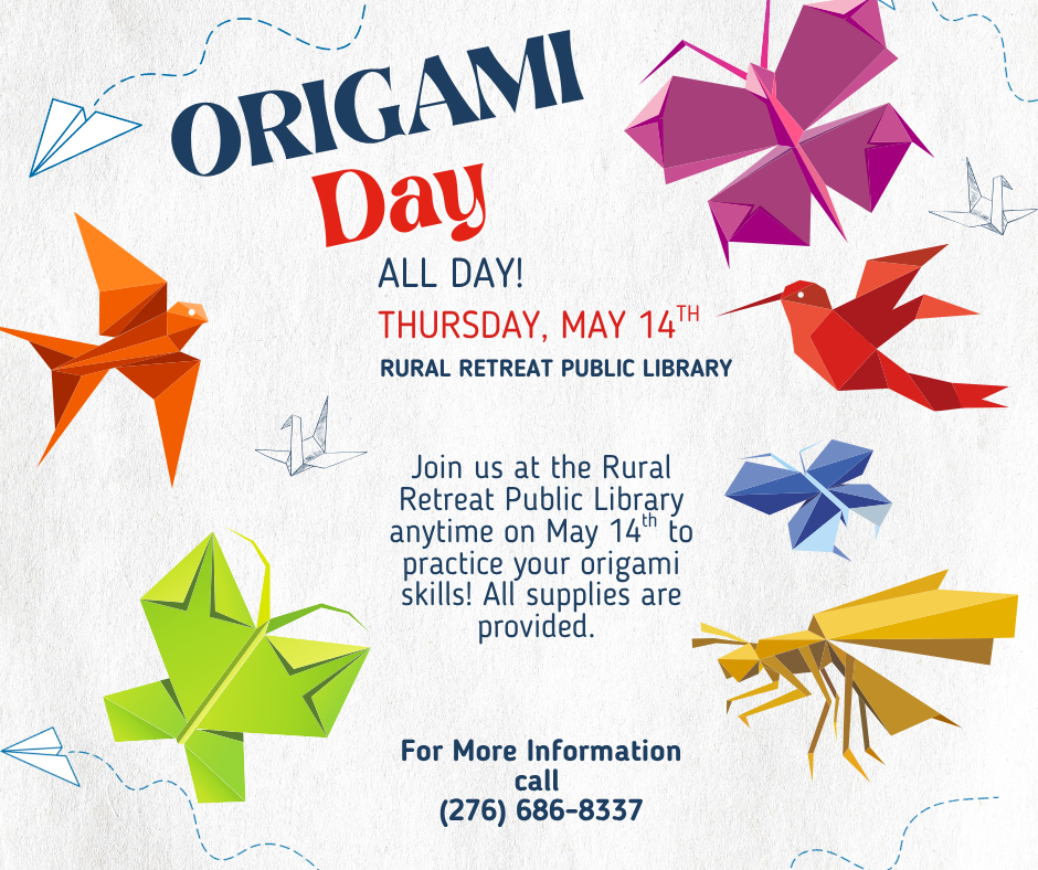 Page background with origami insects