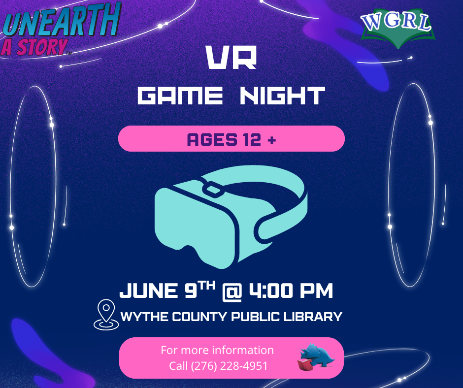 Purple background with VR headset