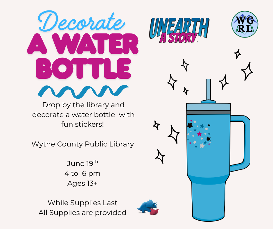 Water bottle with stickers