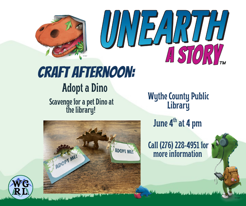 Green mountain background with photo of plastic dinosaur