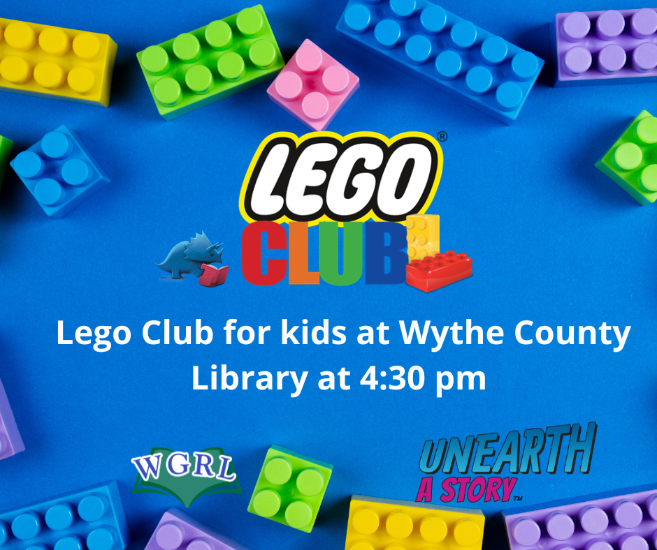 Legos on a blue background