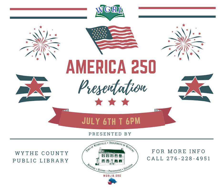 American Flag with fireworks and banners for American 250