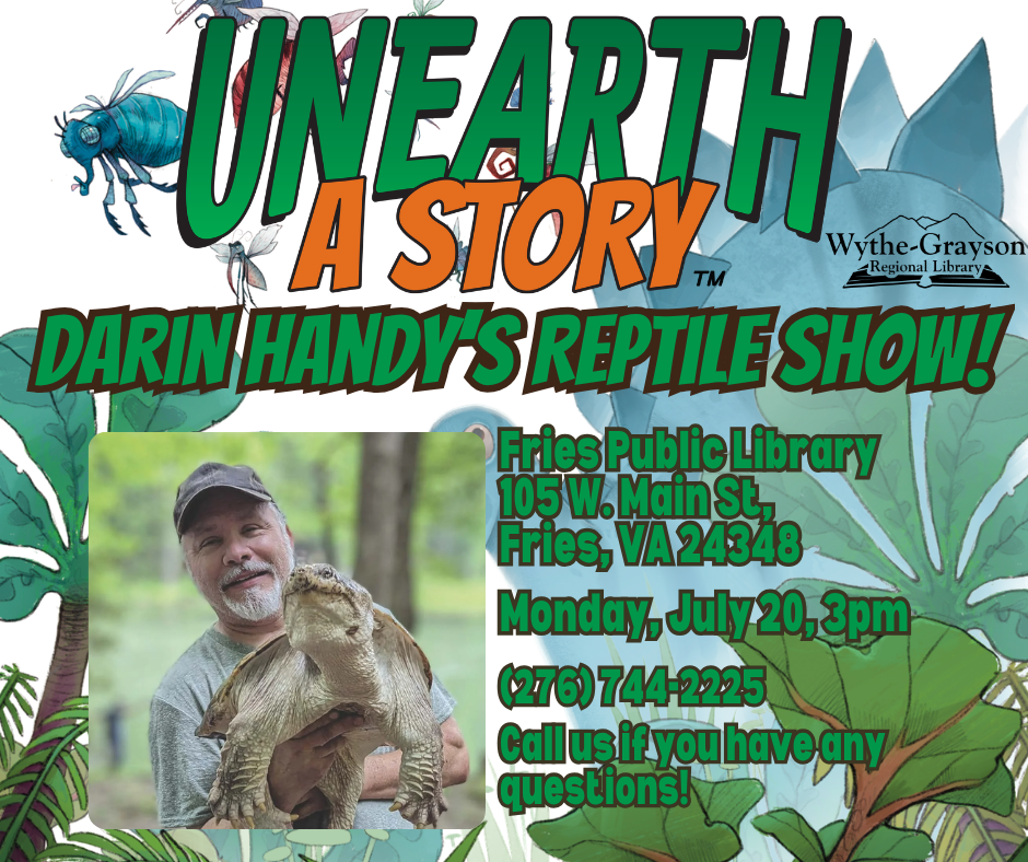 Picture of Darin Handy with a turtle and leaft background