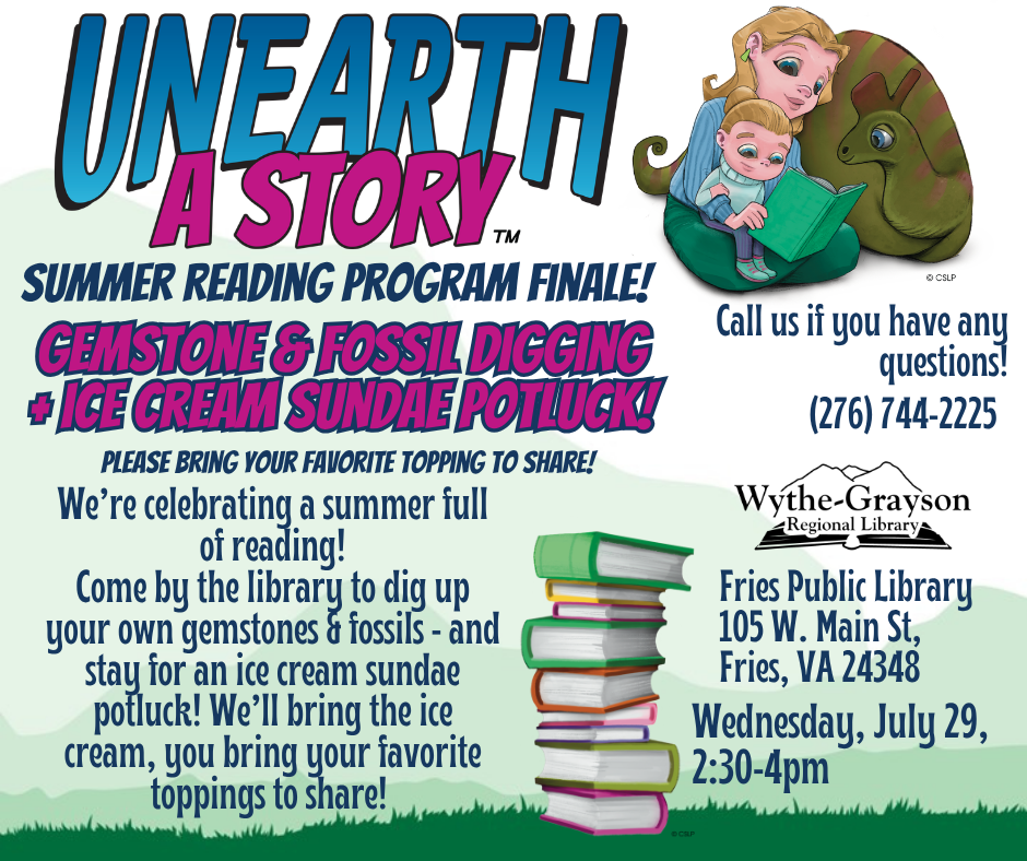 Green Mountain background with books