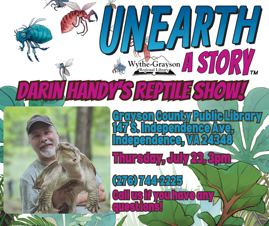 Picture of Darin Handy with a turtle and vine background