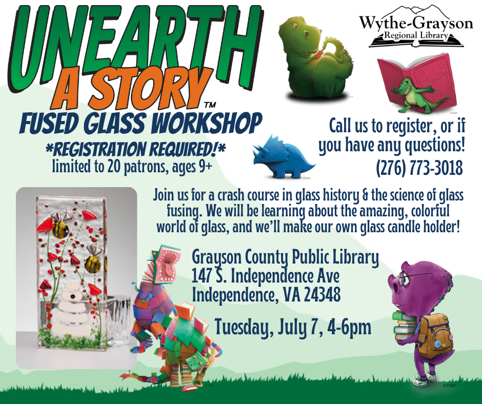 Green Mountain background with image of fused glass project