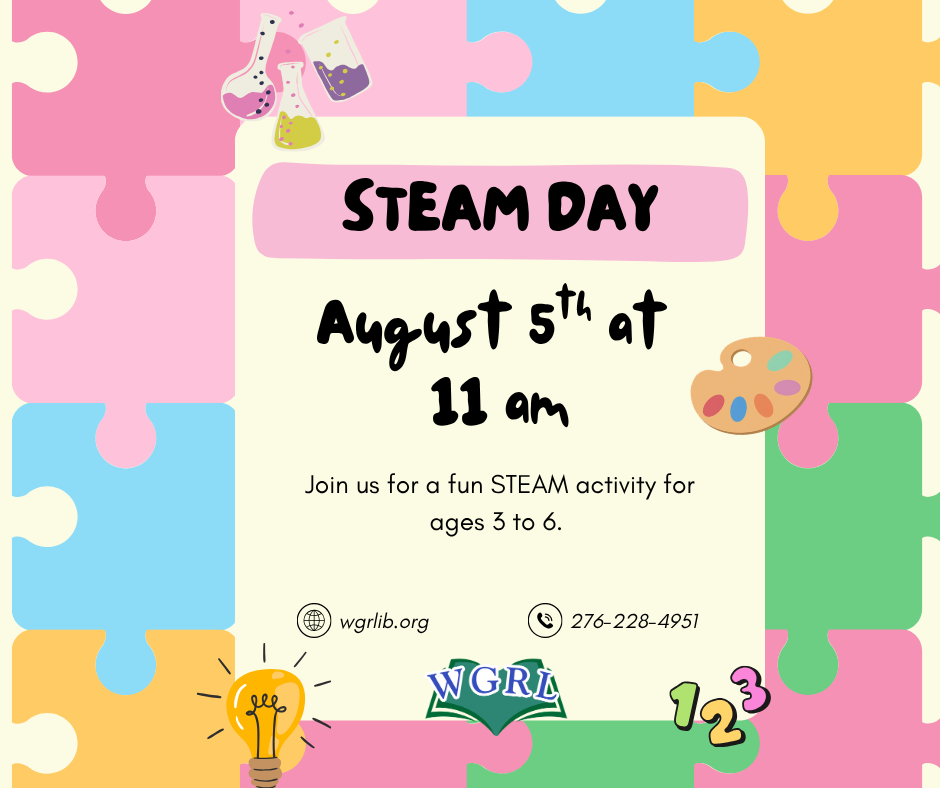 puzzle background with STEAM DAY