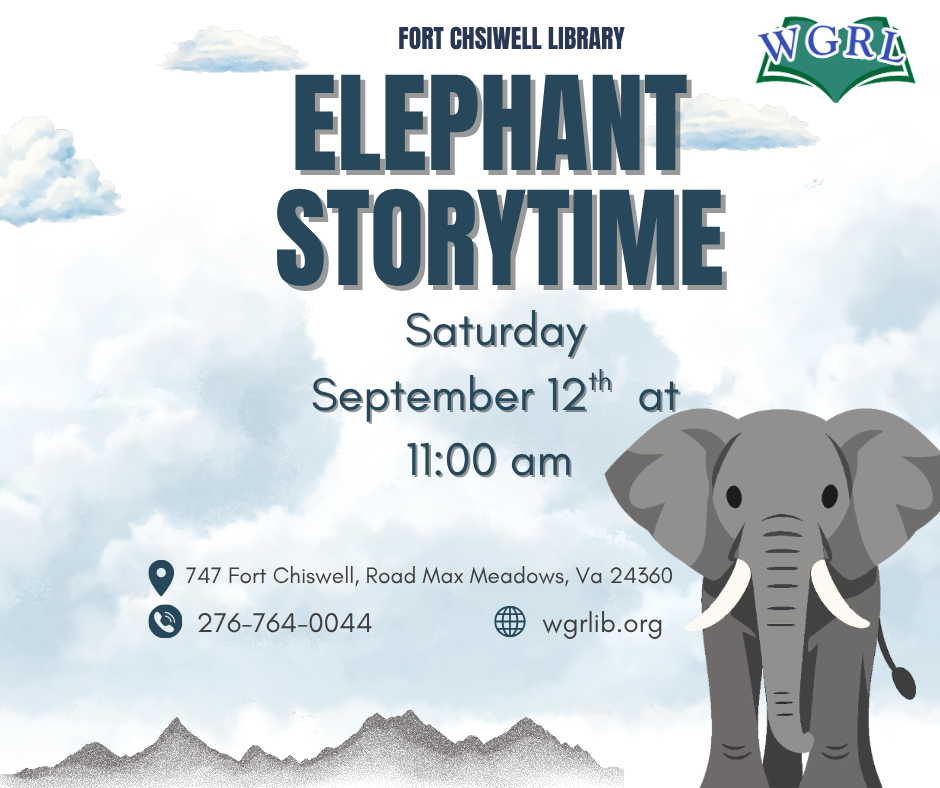 Elephant storytime flyer