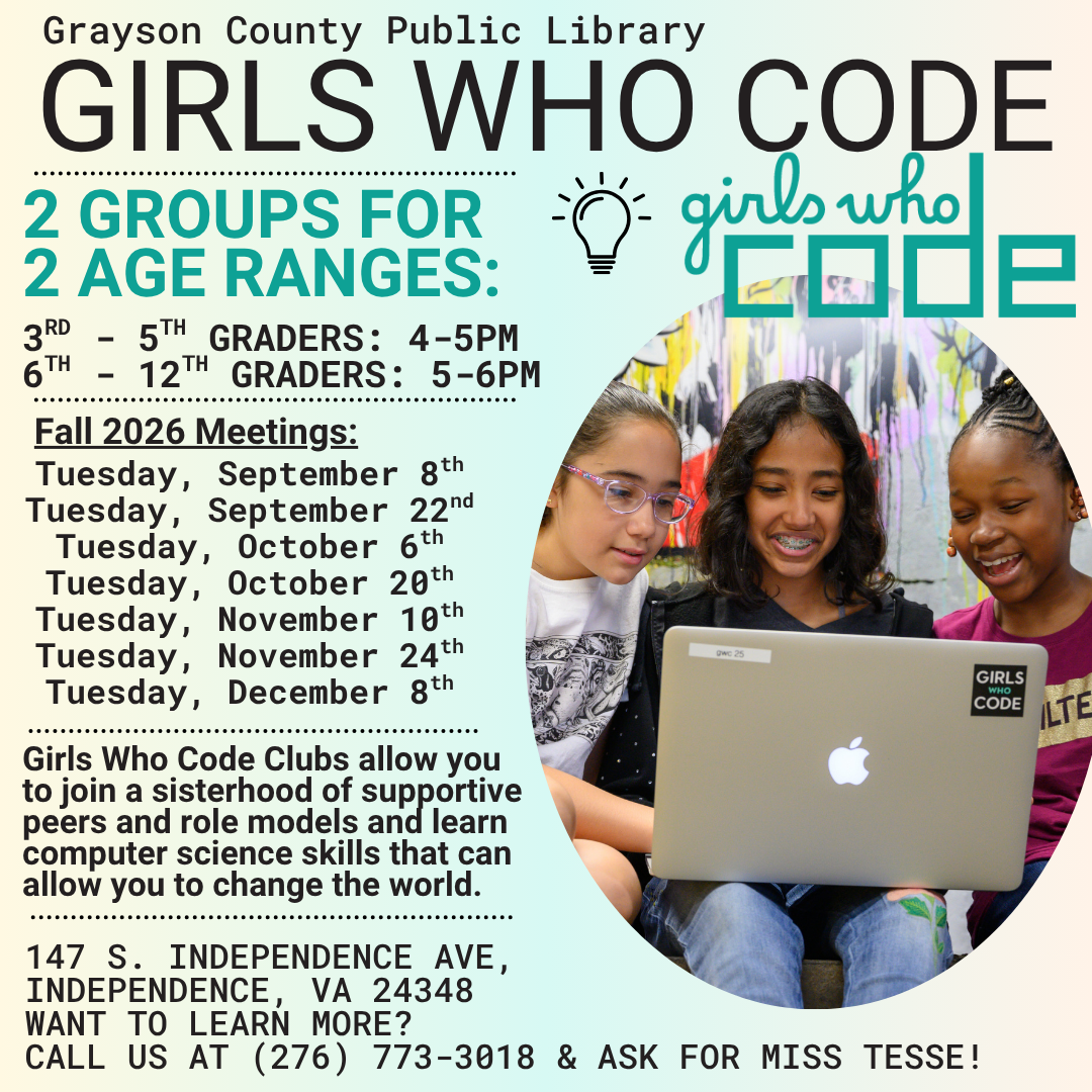Girls who code with kids with a computer