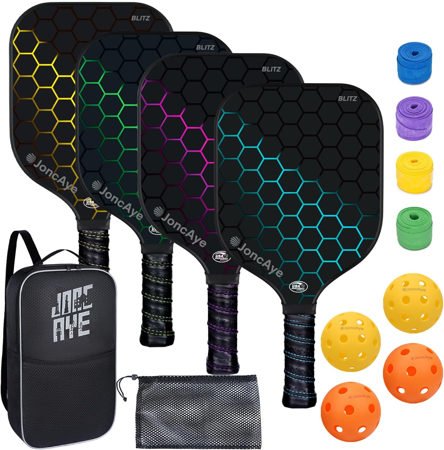pickle ball set with paddles bag and balls